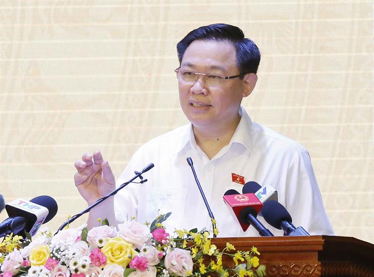 Chủ tịch Quốc hội Vương Đình Huệ tiếp xúc cử tri, vận động bầu cử tại TP. Hải Phòng